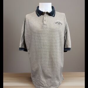 K-Products Michelob Amber Bock Beer  Geometric Pattern Polo Shirt Size XL